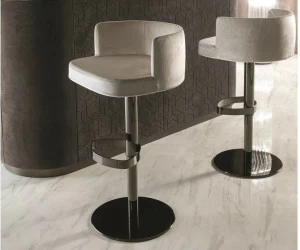 Longhi Поворотный кожаный табурет с подставкой для ног Loveluxe 2014 – royal collection U 140