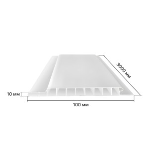 Панель ПВХ Вагонка Белая 3м*0,1 Stella Standart (20)