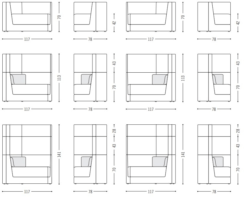 COR Диван из ткани Scope sun-id-1373839 - Вид №1