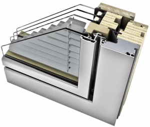 INTERNORM Italia Окно из алюминия и дерева со встроенными жалюзи