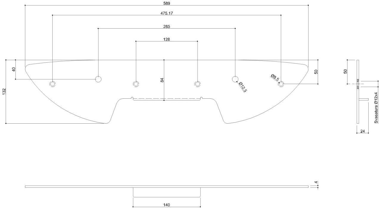 B41dcs19 Подвесная раковина настенная овальная Ponte Giulio Casual белая - Вид №1