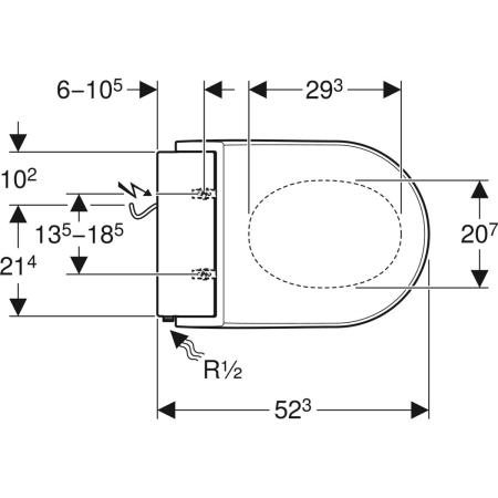 146.274.SI.1 Крышка-биде Geberit AquaClean Tuma Comfort Geberit  - Вид №2