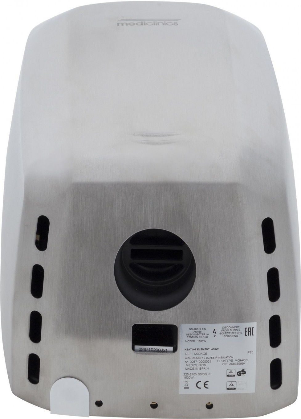 M09ACS Сушилка для рук с датчиком Machflow mediclinics  - Вид №3
