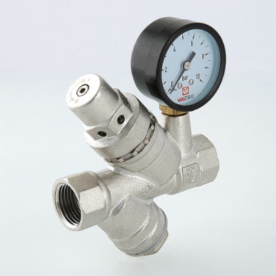 VT.082.N.04 Редуктор давления с фильтром и манометром Valtec 1/2"  - Вид №11