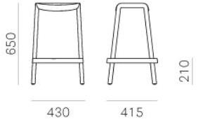 Pedrali Штабелируемый табурет из полипропилена Dome sun-id-1348689 - Вид №16