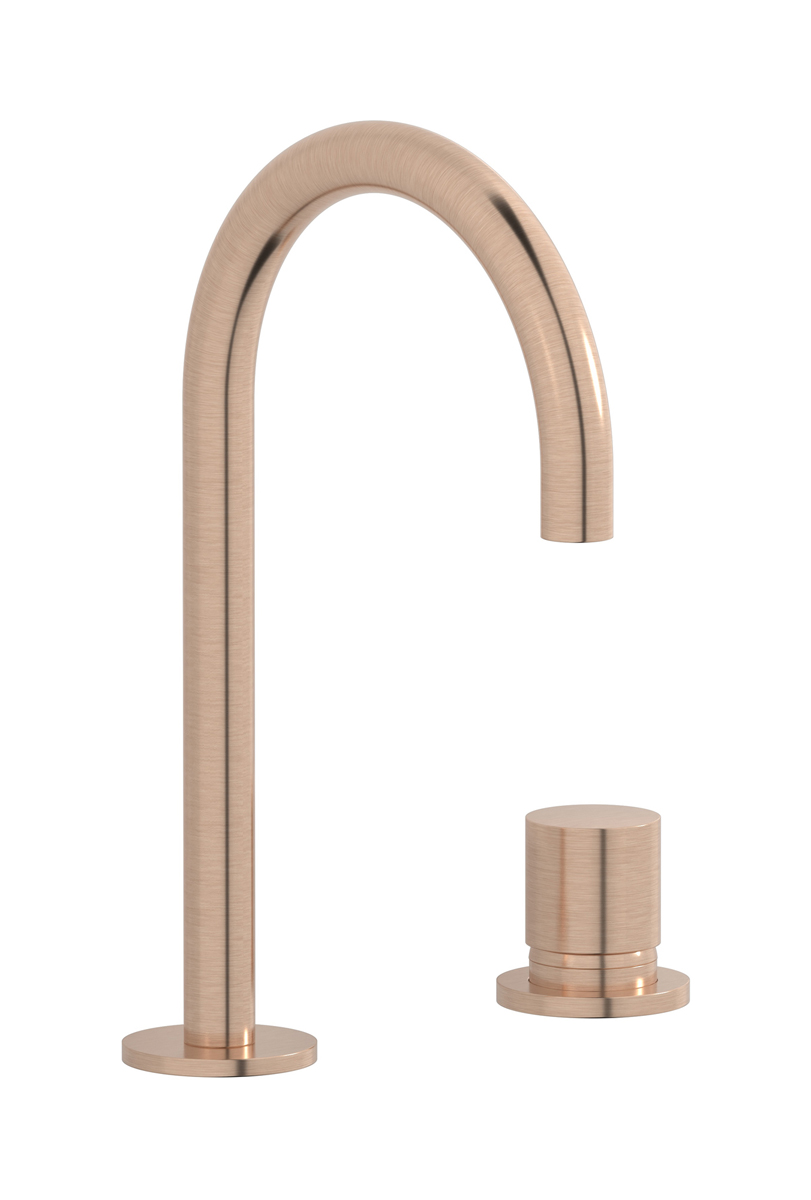 Смеситель для раковины на 2 отверстия WE ARE IB rr394sr Brushed Rose Gold Brera