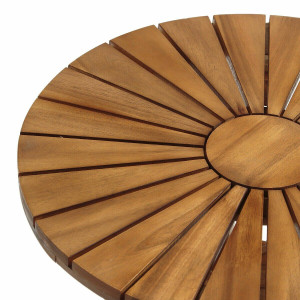 Круглый садовый столик из акации