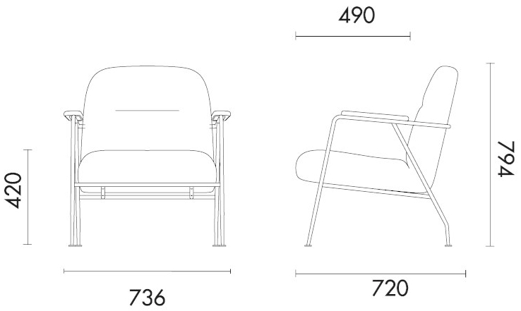 Grado Design Кресло из ткани с подлокотниками Puffy Gm-a-180 - Вид №5