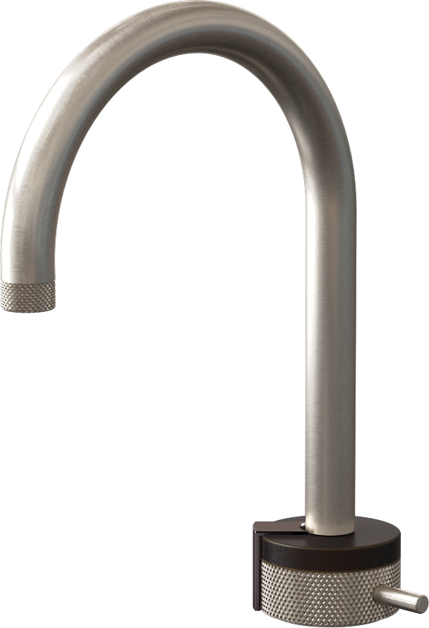 E-11502-R1OB-L2OX-BNi Однорычажный прогрессивный смеситель для раковины - излив 16см GRAFF MOD+