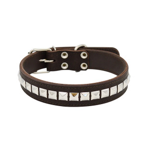 ПР0048211 Ошейник для собак Металл 2сл 36мм 60см коричневый ZOOEXPRESS