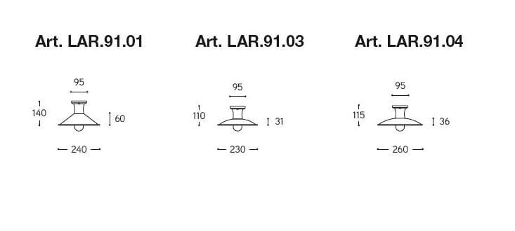 Медный потолочный светильник Aldo Bernardi Polar ARCH-00071509 - Вид №2