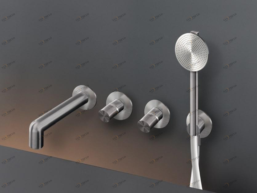 Ceadesign Настенный комплект из 2 смесителей для ванны с ручным душем Cartesio Car 55h