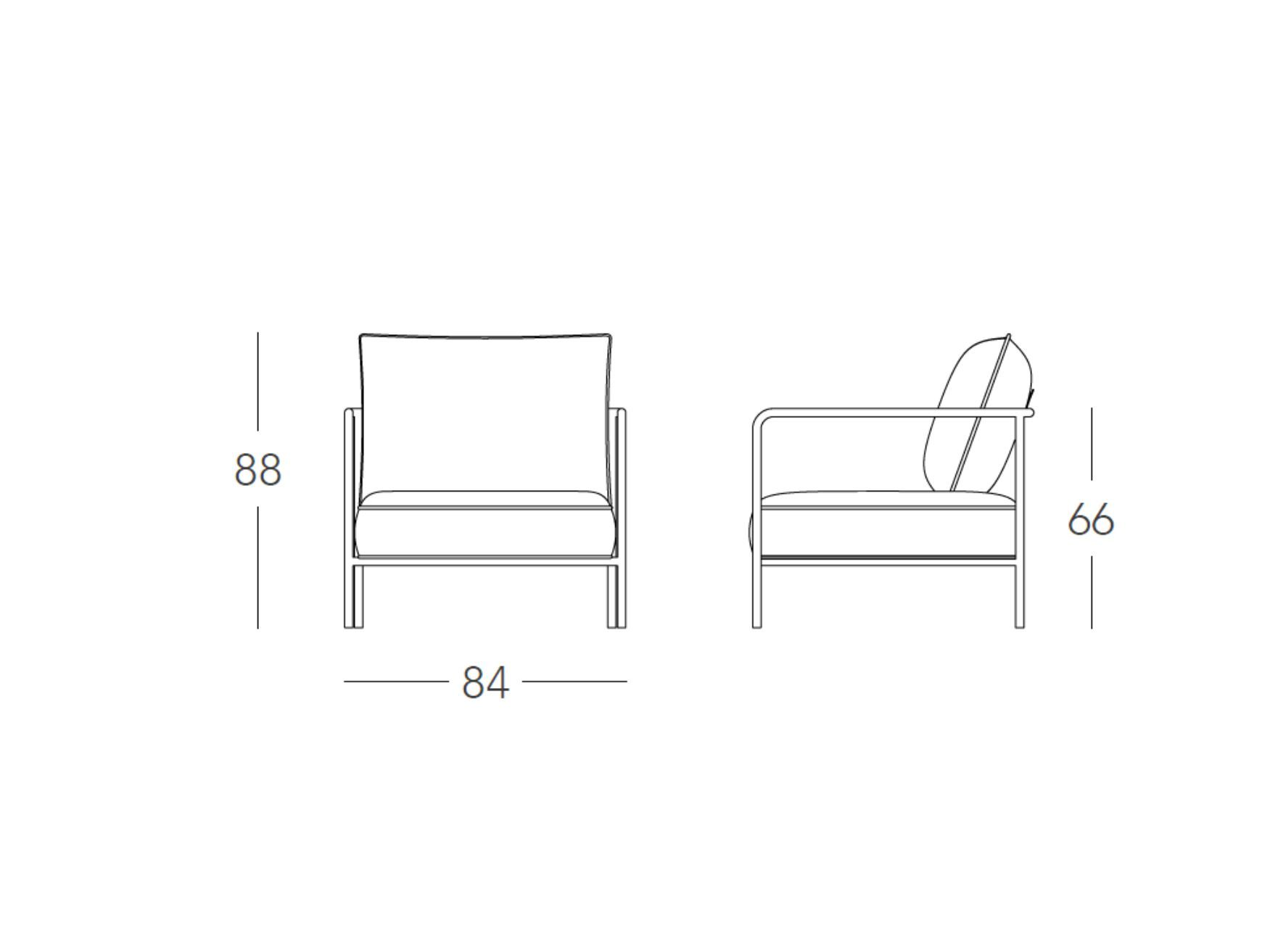 Стул для сада из стали и ткани S-CAB лоскут ARCH-00046587 - Вид №10