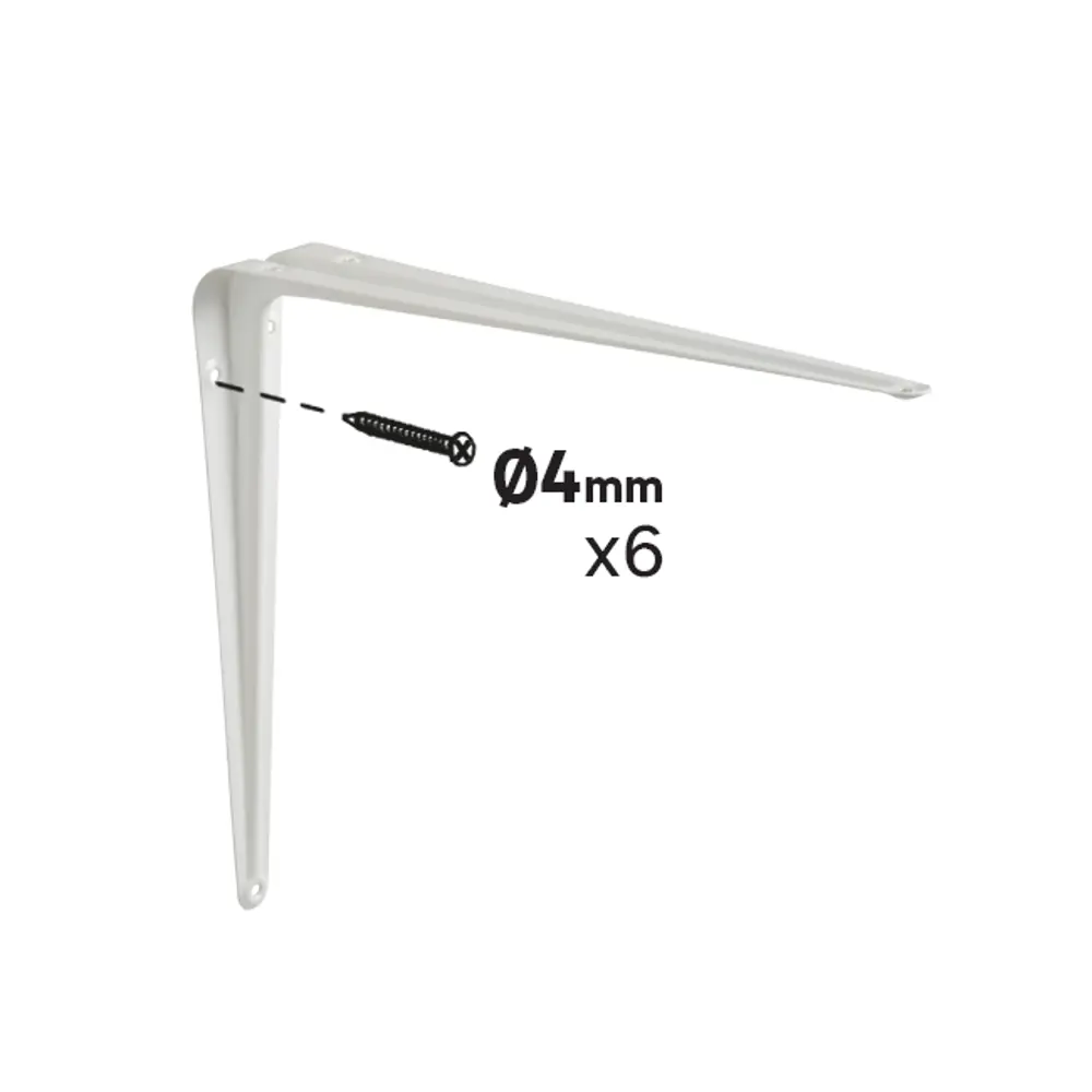 Утилитарный кронштейн Normo 25x30 см нагрузка до 20 кг цвет белый Santreyd STLM-2074234 - Вид №4