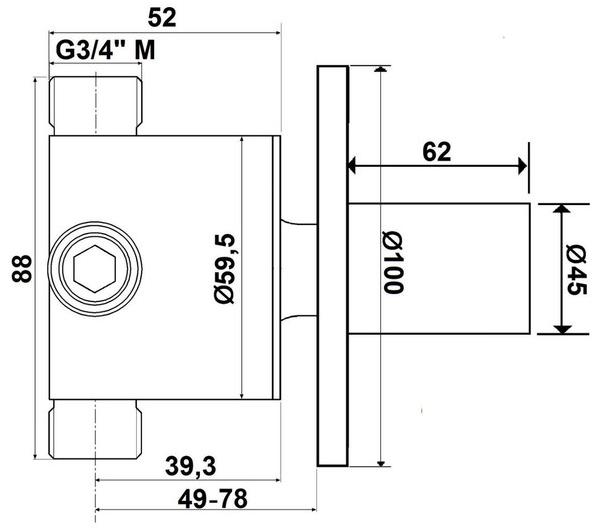 rvb Переключатель для душа на 4 направления Flamant docks 4080.--.89 - Вид №1
