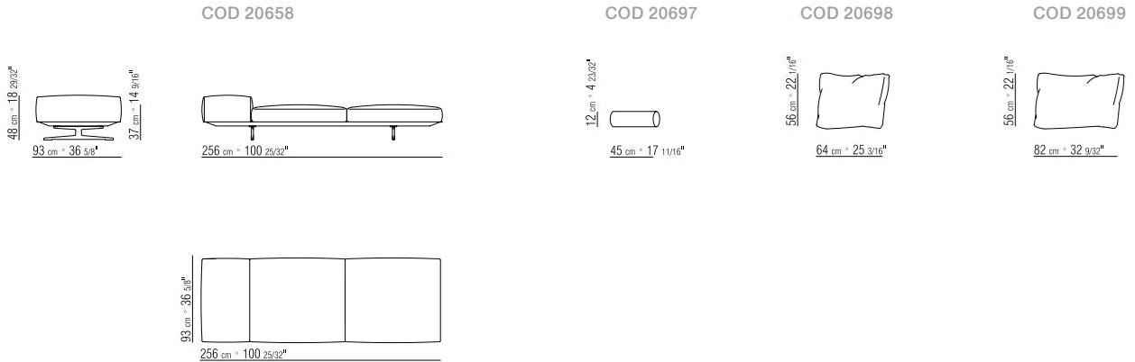 Flexform Секционный диван со съемным чехлом из ткани Wing sun-id-1453994 - Вид №7