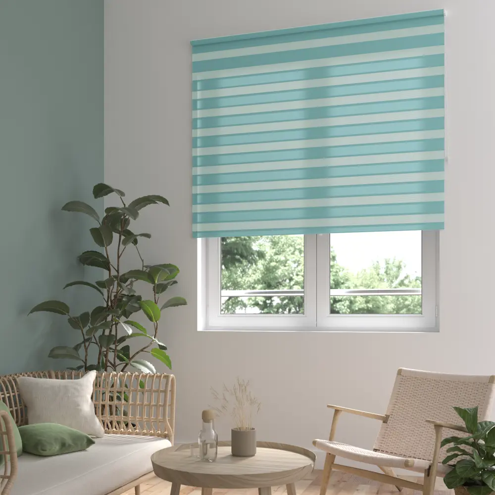 Штора рулонная день-ночь Inspire Peter 140x175 см бирюза Aqua 3 82691028 STLM-2203087 - Вид №8