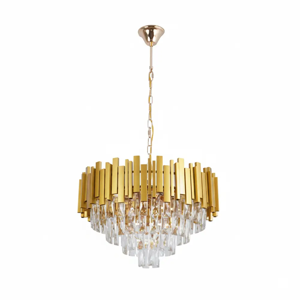 Люстра подвесная Frida 8 ламп 18 м² цвет золото/прозрачный ESTARES STLM-2204789 - Вид №2