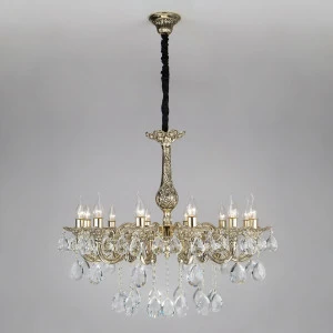 Подвесная люстра Bogates Leandro 284/12 Strotskis BOGATES ДИЗАЙНЕРСКИЕ, LEANDRO 187471 Золотой