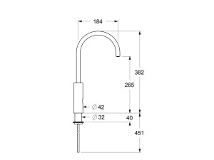 Электронный напольный кухонный кран с очистителем