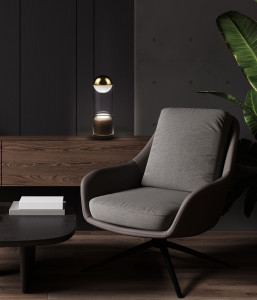 Настольная лампа из боросиликатного стекла