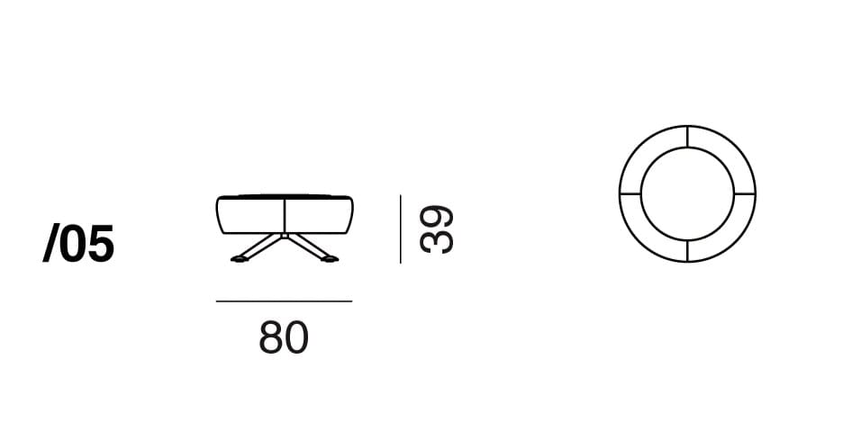 Круглый кожаный пуф de Sede DS-164 ARCH-00090821 - Вид №2