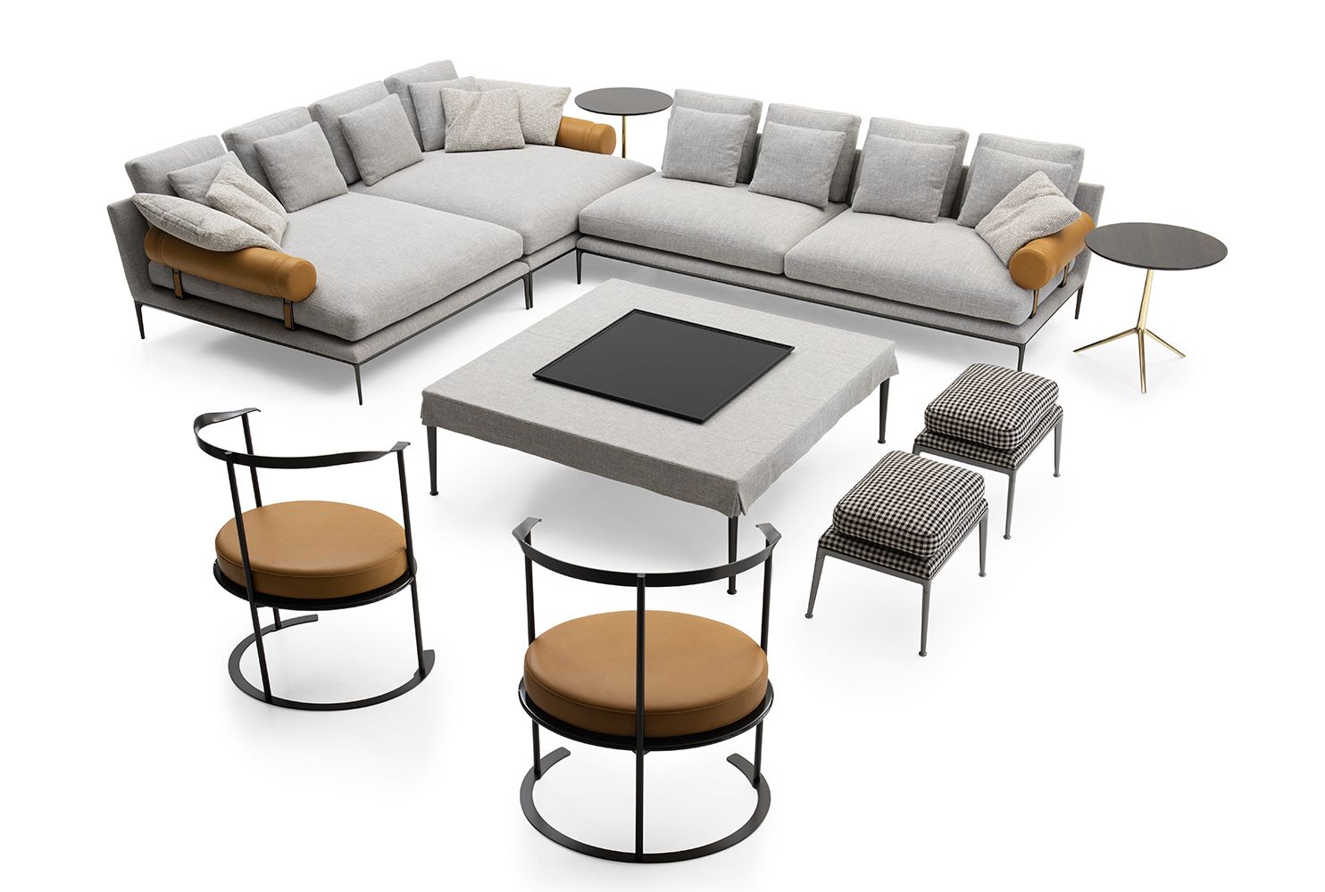 Угловой диван из ткани B&B Italia Атолл ARCH-00007485 - Вид №1