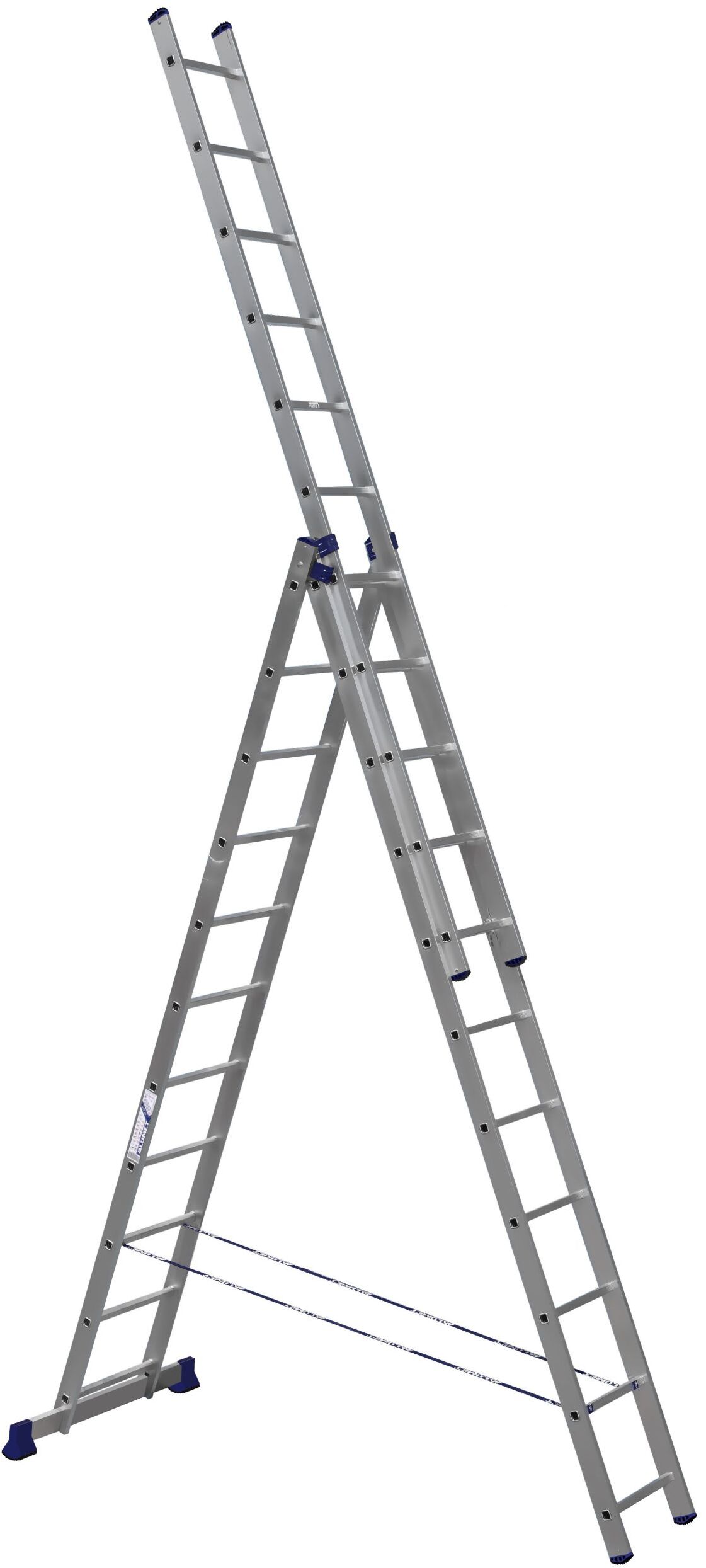 Алюминиевая трехсекционная лестница 3*11