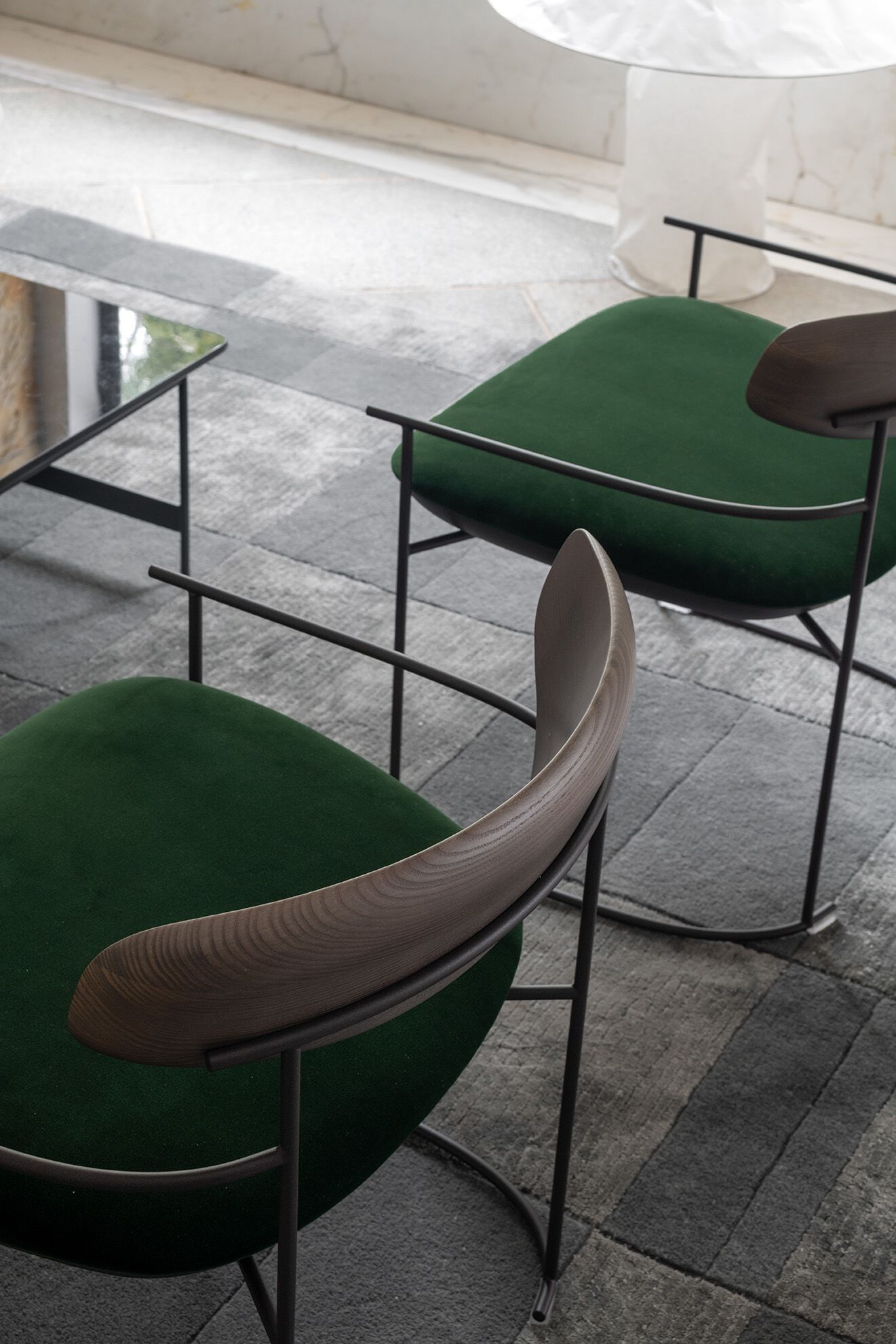 Кресло с металлическим каркасом и тканевым сиденьем Potocco Keel Light ARCH-00091508 - Вид №3