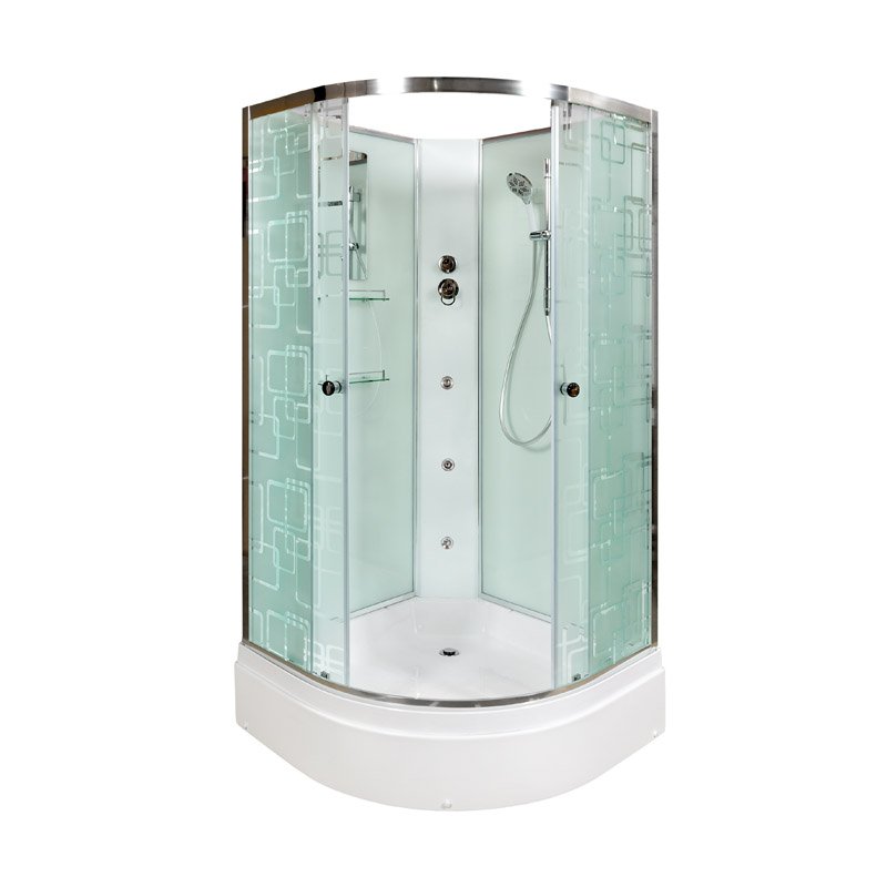 L 980 с гм. и эл. Душевая кабина DETO Серия L ЕМ2790 N с гидромассажем (гм.)