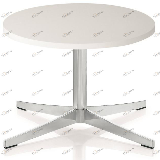 ZÜCO Круглый журнальный столик из мдф и основание из хромированной стали Perillo tavola Pr 330