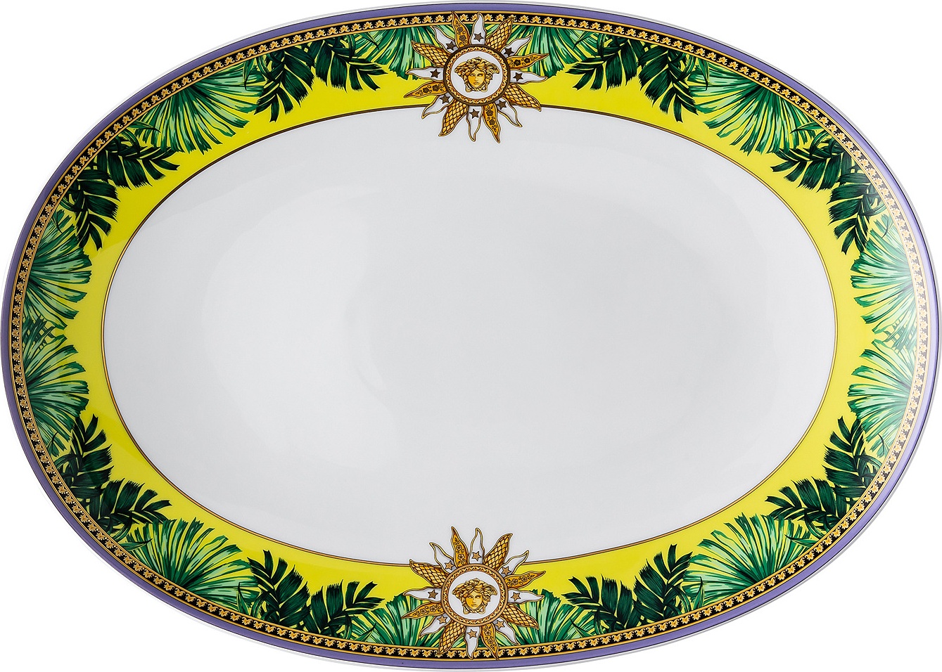 10660719 Rosenthal Versace Блюдо овальное Rosenthal Versace Мир джунглей 33см, фарфор Фарфор 