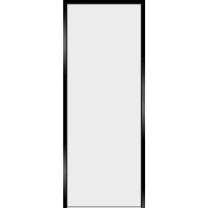Дверь межкомнатная глухая Invisible Opt 80x200 см левая алюминий цвет белый с черной кромкой 89439074 STLM-2015107