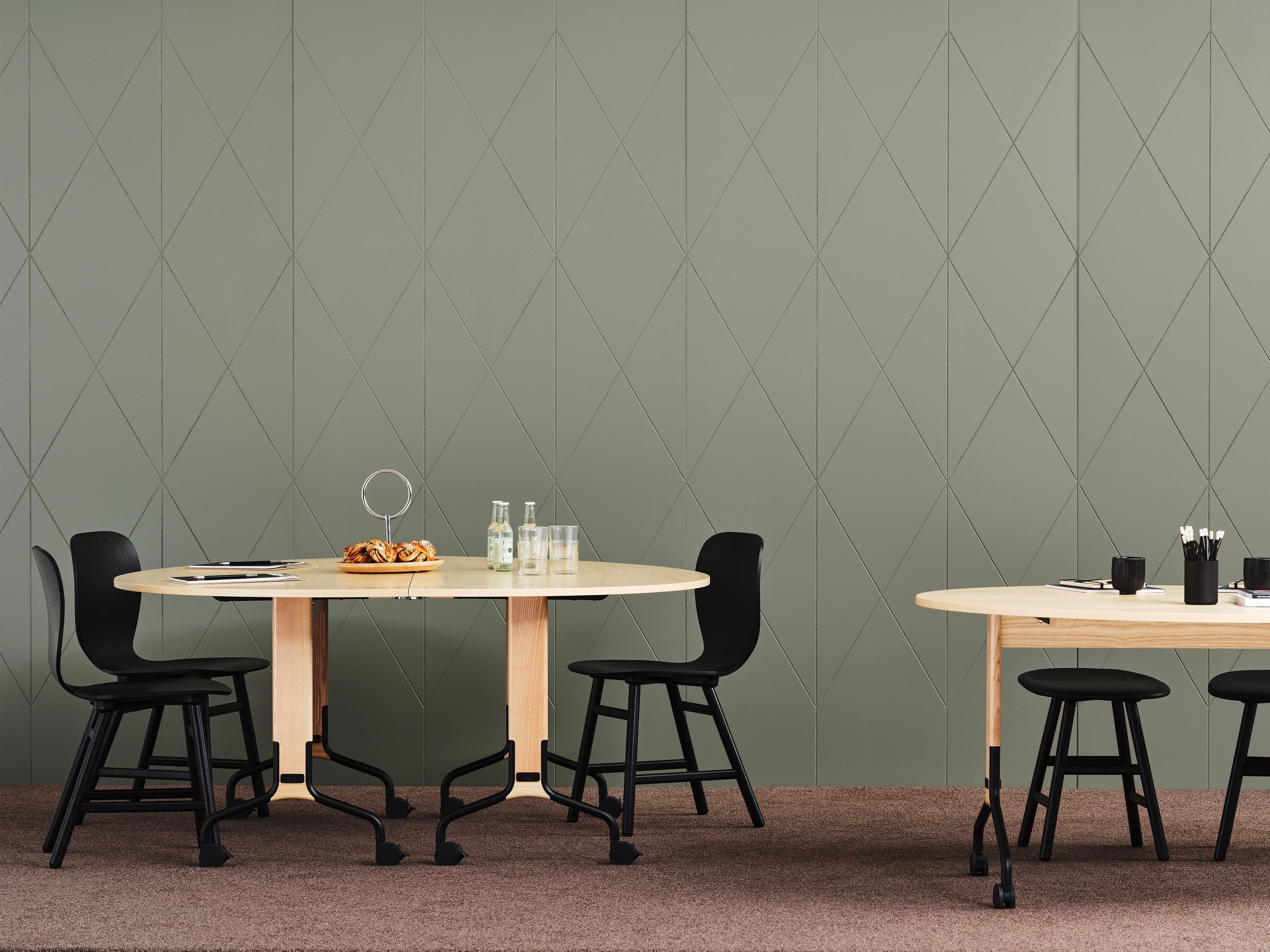 Круглый стол с откидным верхом из шпона Karl Andersson ROLLO ARCH-00070405 - Вид №7