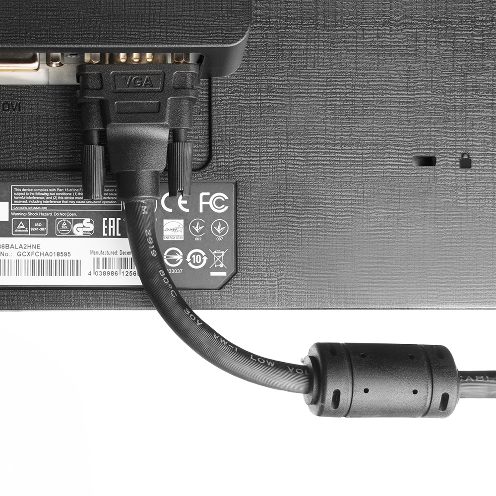GCR-VM2VM2-15.0m кабель svga 15.0м чёрный, позолоченные контакты, ферритовые кольца, od8.0mm. 15m / 15m premium , 28/28 awg, двойной экран Greenconnect Santreyd  - Вид №9