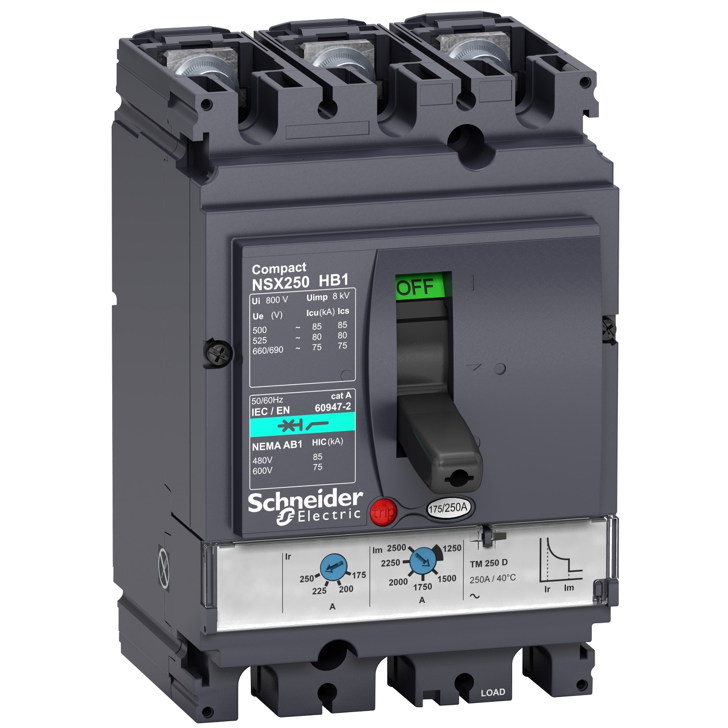 LV433210 Силовой автомат NSX, 85кА, 3P, 40А Schneider Electric Compact 