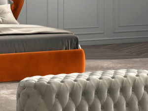 Прямоугольная ткань capitonné пуф