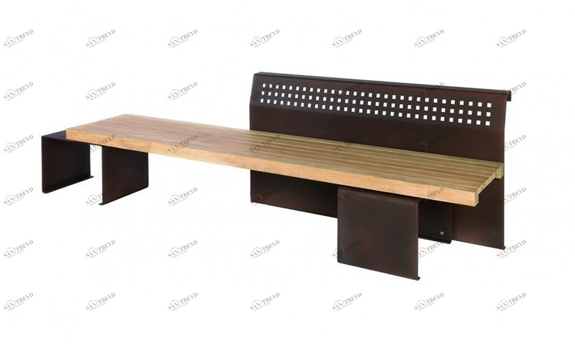 Euroform W Деревянная скамейка со спинкой  385 