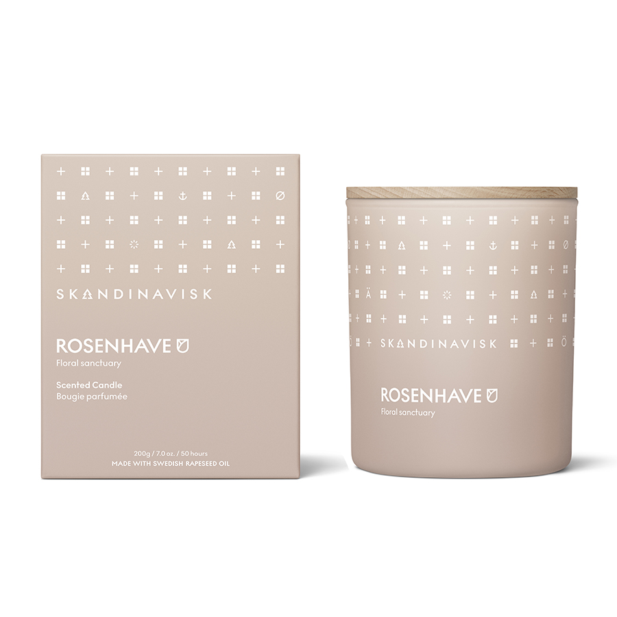 SK20110 Свеча ароматическая rosenhave с крышкой, 200 г (новая) S K A N D I N A V I S K 