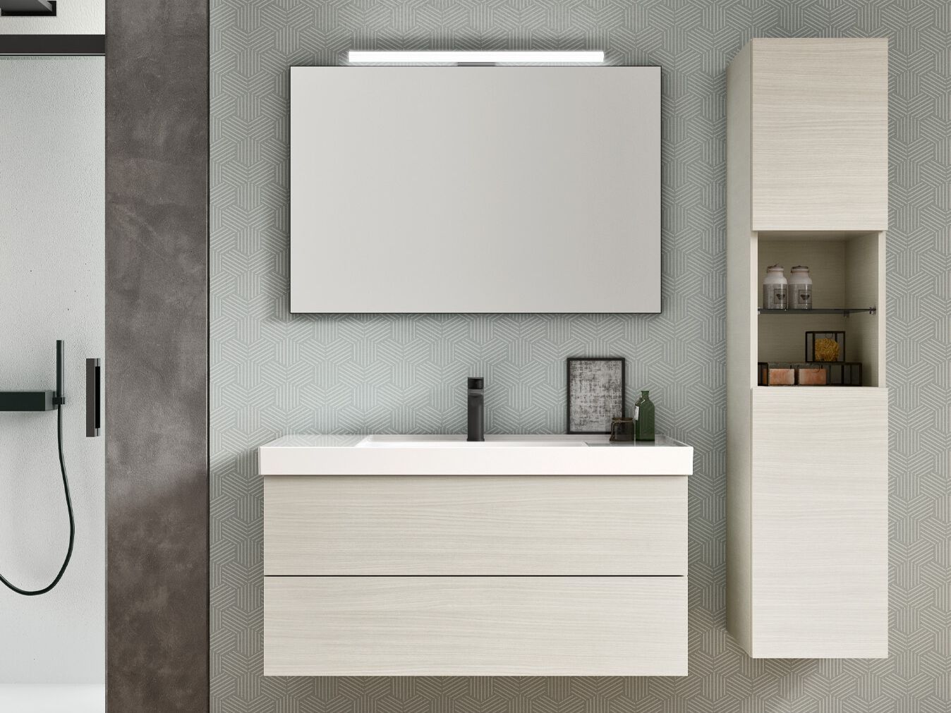 Одноместный подвесной умывальник с ящиками Gruppo Geromin Change ARCH-00069227