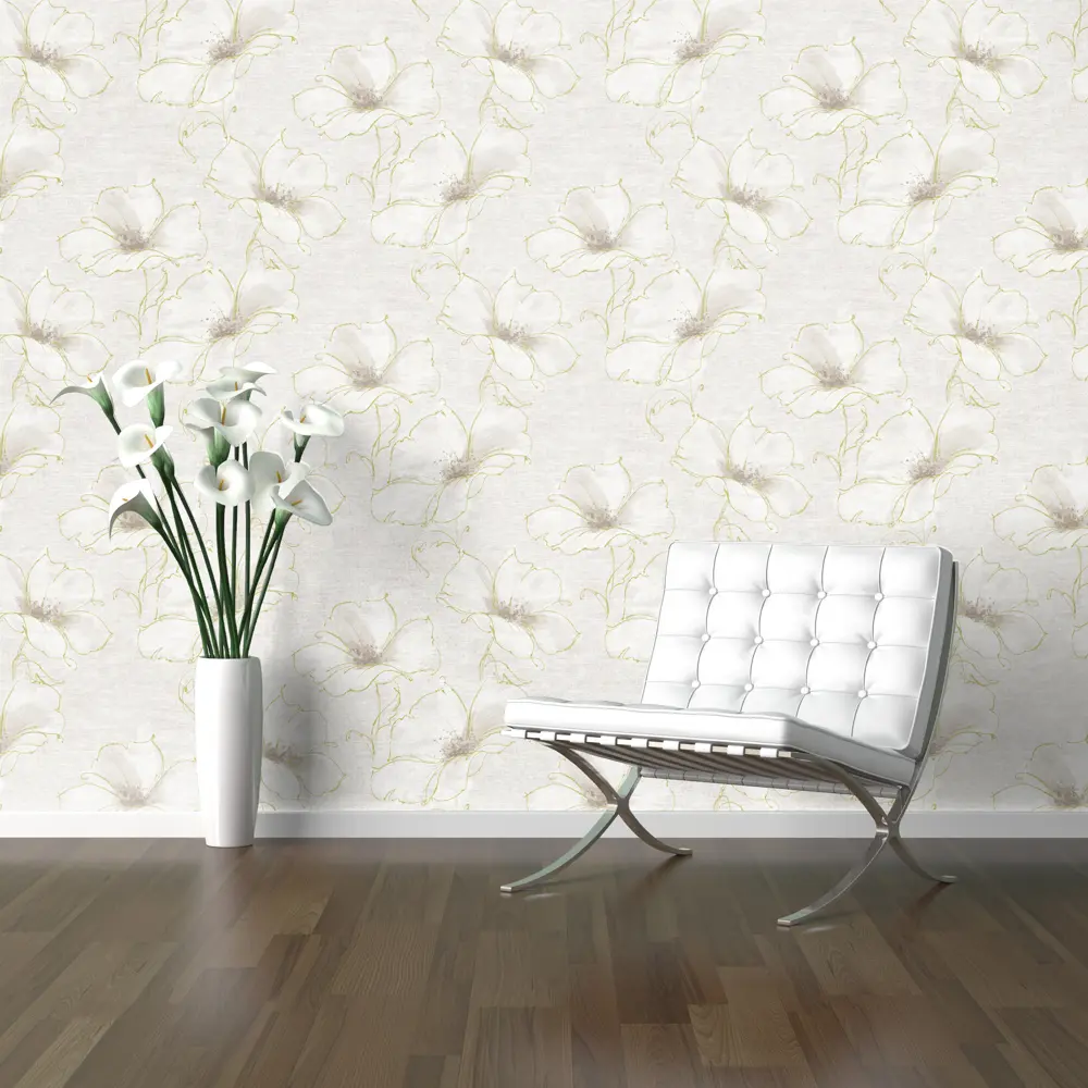 Обои флизелиновые Fleur белые 1.06x10 м 37000 SOLO STLM-2041391 - Вид №2