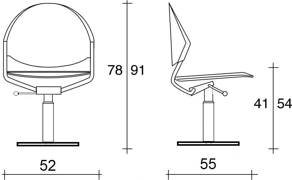TALIN Вращающееся кресло из полипропилена, прикрепленное к полу Delfi sun-id-1407681 - Вид №1