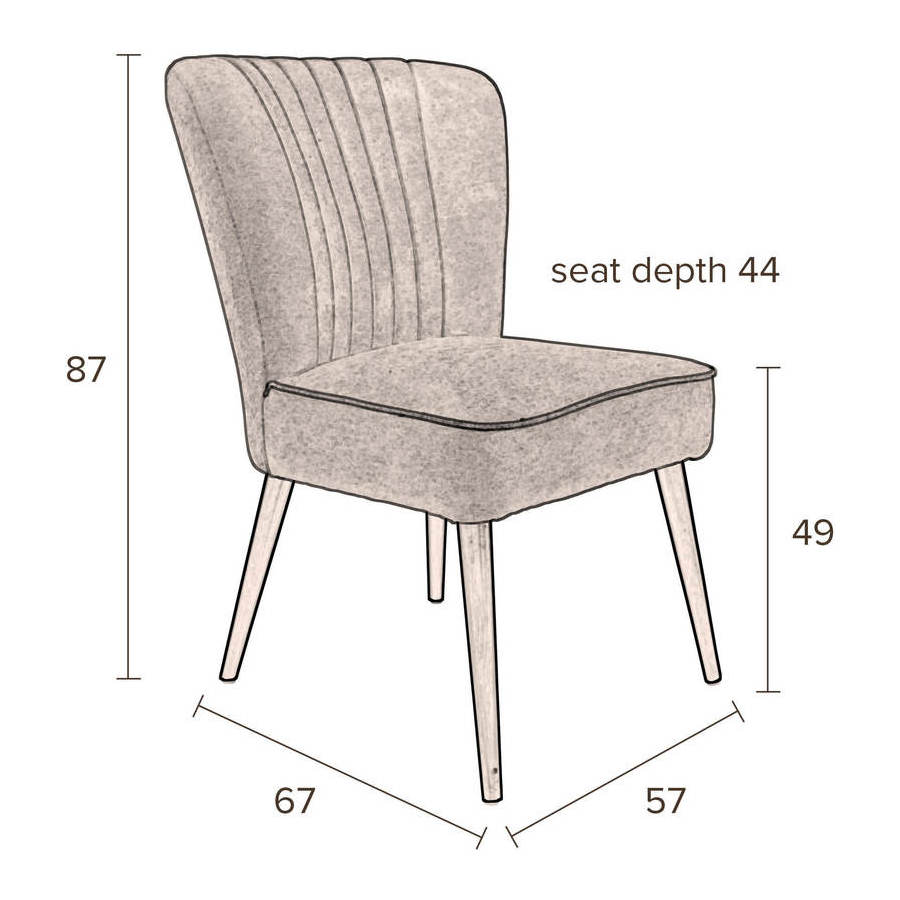 Стул Smoker светло-бежевый Dutchbone 1100328 - Вид №11