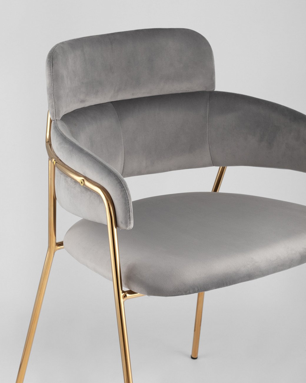 Стул со спинкой серый "Полин" STOOL GROUP ДИЗАЙНЕРСКИЕ, ИНТЕРЬЕРНЫЕ 00-3946263 Серый  - Вид №7