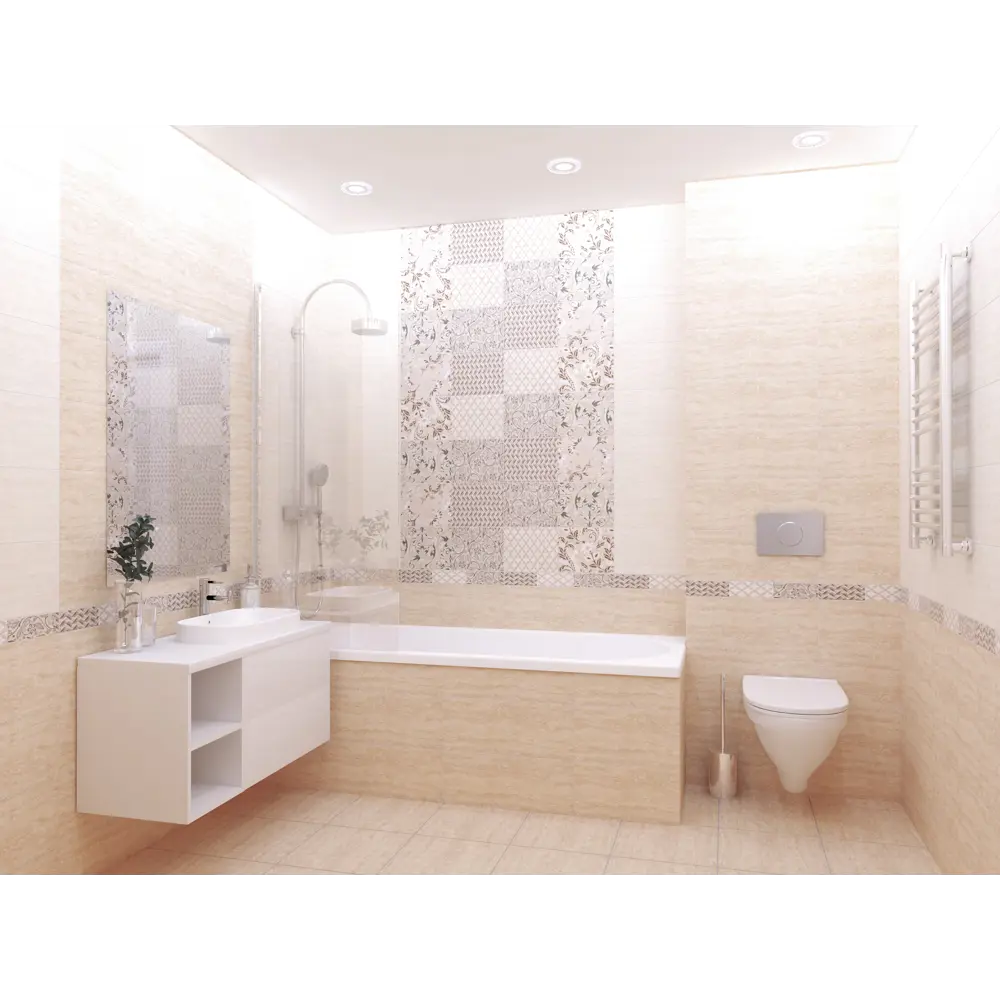 Плитка напольная Azori Marmi 42x42 см 1.23 м² цвет бежевый 82880597 STLM-2159092 - Вид №2
