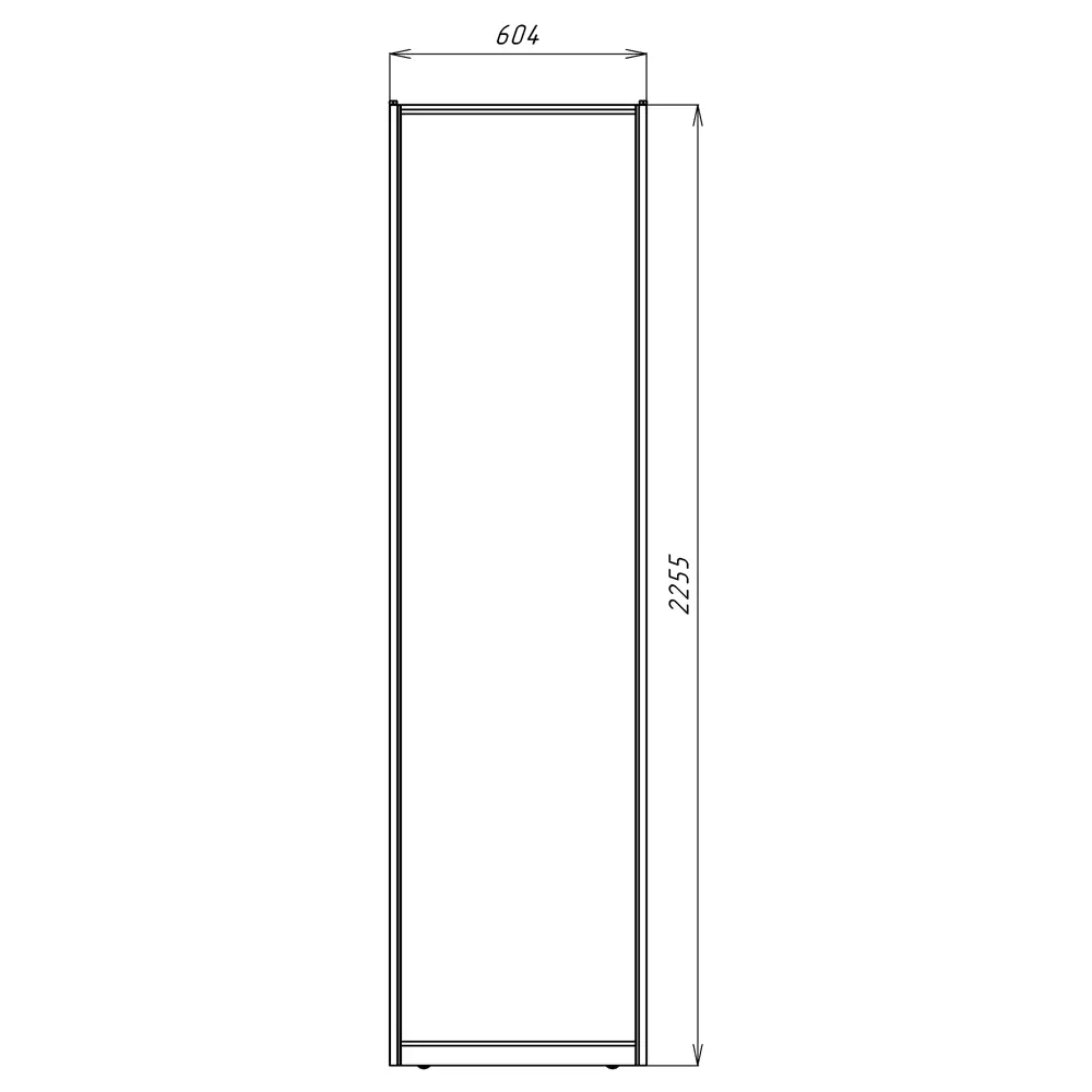 Дверь-купе KONSENSA 225.5x60.4 см с зеркалом профиль черный 89444101 STLM-2095458  - Вид №9