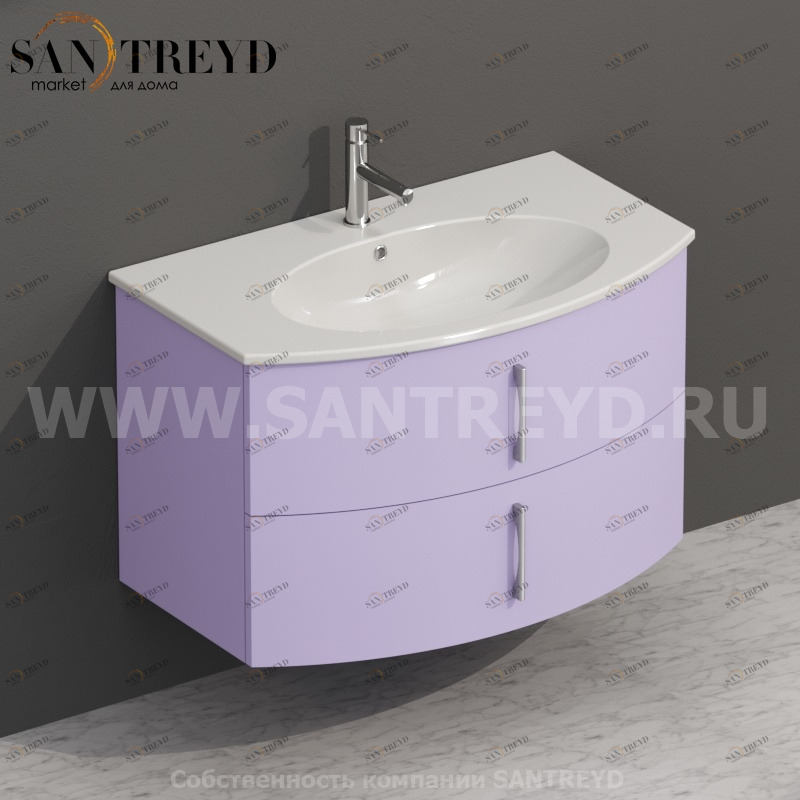 MDMC80Y051 Тумба с двумя ящиками 78 см фиолетовая Globo 4ALL Италия Ceramica Globo