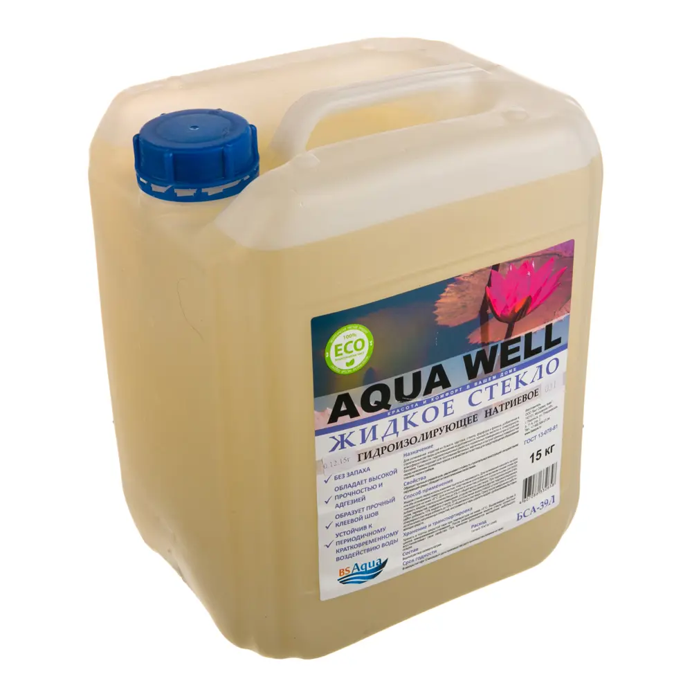 Стекло жидкое, 15 кг AQUA WELL STLM-2094776 - Вид №1