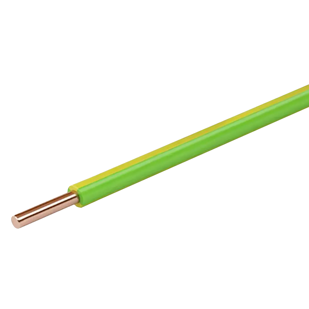 Провод Electraline ПУВ 1x4 мм на отрез ГОСТ цвет зелено-желтый 82532350 STLM-2007919 