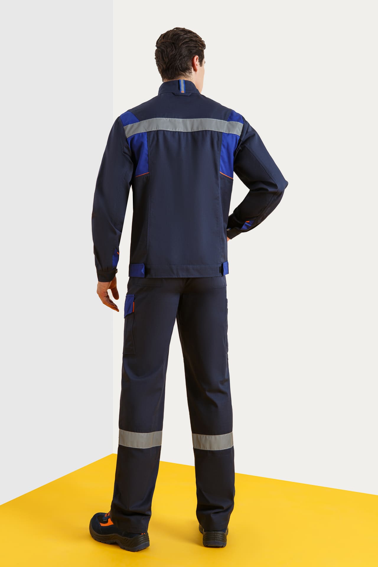 69400 Костюм "Энерджи" темно-синий-оранжевый  Летняя спецодежда  размер 52-54/182-188  - Вид №9